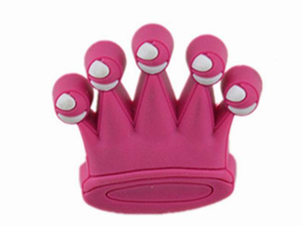 Pink Crown Kids Bedroom Dresser Knobs Decoration For Girls Wardrobe Handles Soft