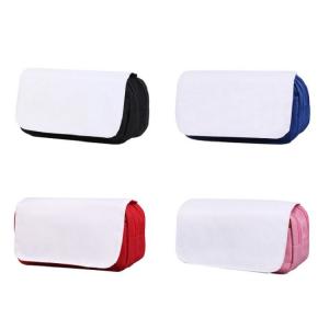 Quality Personalized Sublimation Cosmetic Bag Polyester Printable Blanks Sublimation Pencil Bag wholesale