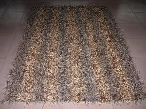 Quality Thick Polyester Hyacinth Yarn Line Design Shaggy Rug wholesale