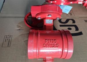 Quality Dn100 Mm Red Butterfly Valve Water Medium Fire Protection wholesale