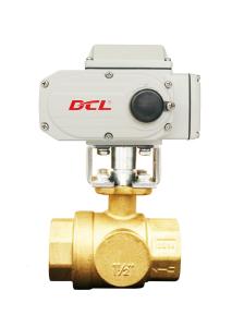 Quality PTFE Seat 1/4 Inch Electric Actuated Brass Ball Valve wholesale