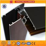 Clear Texture Wood Grain Imitating Finish Aluminum Extrusion Profiles Lightweigh