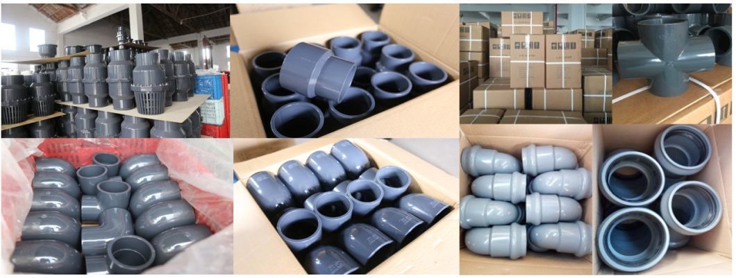DIN Pn16 PVC Pipe Fitting Socket UPVC Elbow Coupling Flange