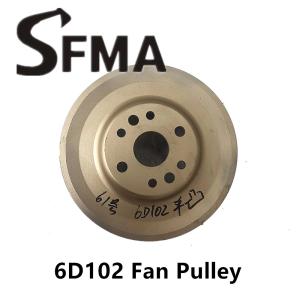 Quality Gloden 2 Groove Pump OD188 6D102 Engine Fan Pulley wholesale