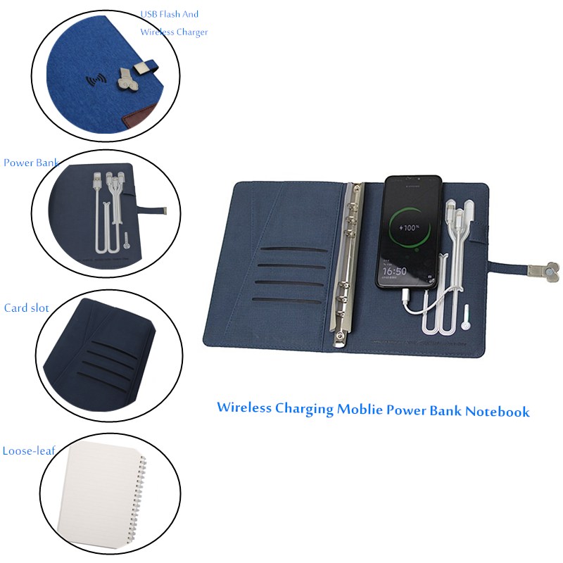 Wireless Charging Power Bank Notebook Magnetic Waterproof Durable