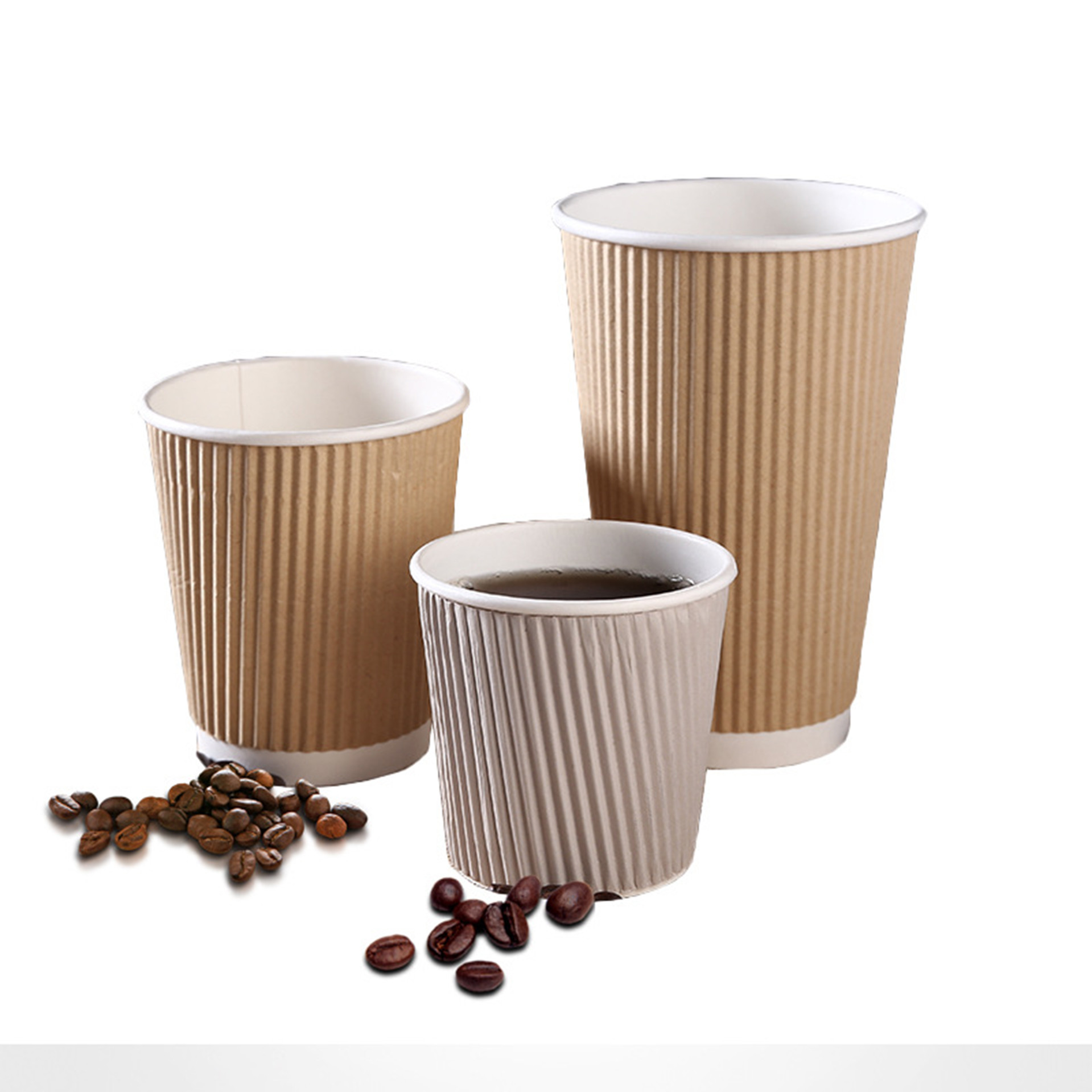 Biodegrable Disposable Paper Tableware 16oz 22oz Disposable Paper Coffee Cups