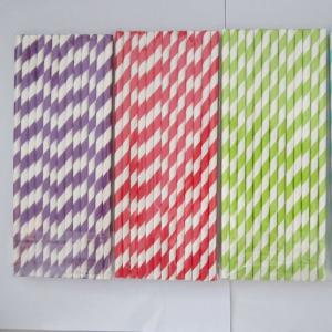 Quality 2016 hot sale striped drinking paper straws Supplier wholesale