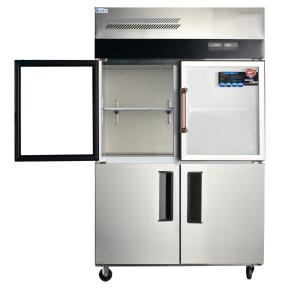 Quality Commercial Vertical Stand Refrigerator Freezer -6 -15C Stainless Steel Kitchen Fridge wholesale