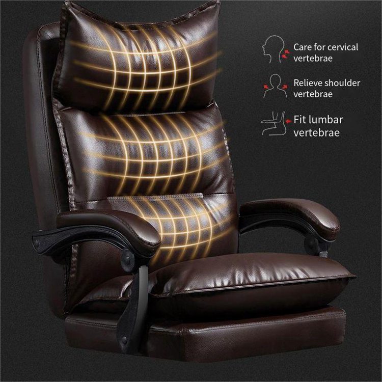 Metal Type Other High Back Manager Chair For Office PC with Movable Leather Executive