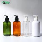 Empty Plastic Shampoo Bottles 300ml Round Cosmetic Lotion Pump Bottle