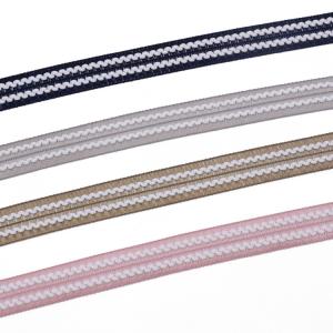 China Flat Braided Cotton 1.2cm Custom Jacquard Ribbon on sale