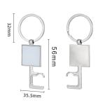 Blank Metal Sublimation Bottle Opener With Keychain DIY Sublimation Blank