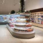 Fan Cooling Open Display Fridge Commercial Display Fridge Island Design