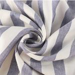 Rayon Linen Natural Denim Jeans Fabric Elastic Jacquard Stripe Cloth 21s 160gsm