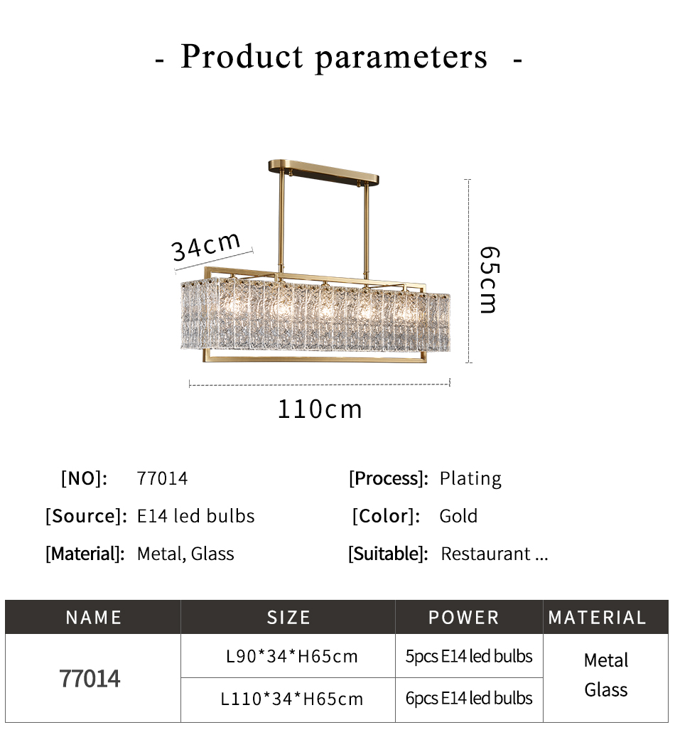 Luxury home decor lamp living room chandelier rectangle modern led crystal chandelier ceiling light(WH-CY-229)