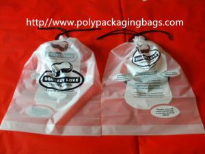 Quality Garment / Pillow Packaging Poly Bag Clear Drawstring Plastic Bags wholesale
