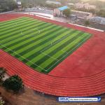 All Weather High Strength Eco Sports Flooring 13mm Thickness Running Track red