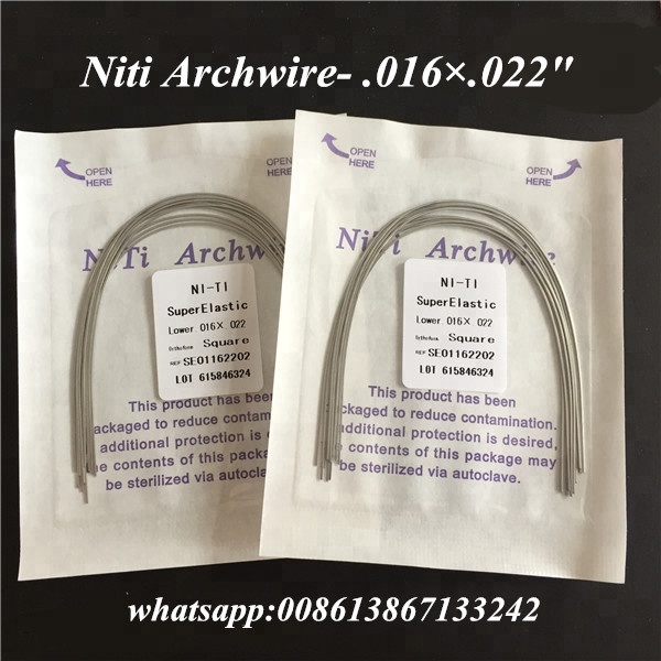 Orthodontic Materials NiTi Straight Wire 5M with Round Rectangular Archwires 0.018" Size