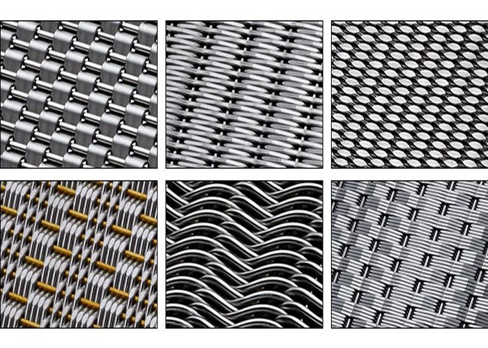 17.5mm Architectural Woven Wire Mesh Facades Perforated Metal Mesh Screen 1.5mm