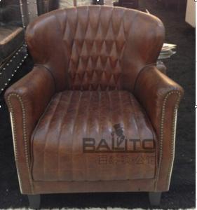 Quality antique Europe style leather single sofa furniture,#N02 wholesale