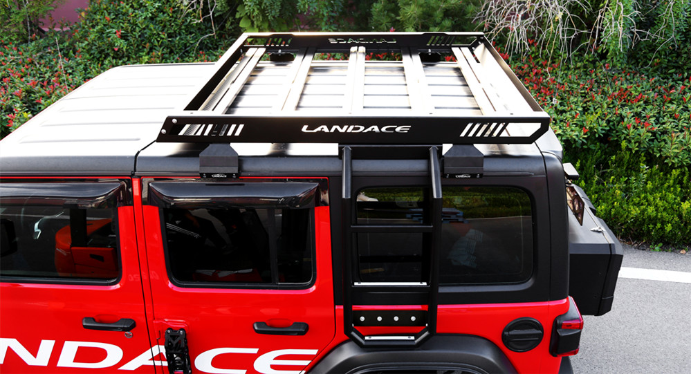 Black Stainless Steel Aluminum Alloy Cargo Baskets Platforms Car Roof Racks G.W 20kg