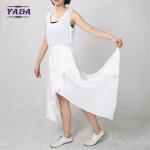 Ladies white sleeveless cotton casual elegant mini formal office dresses sexy