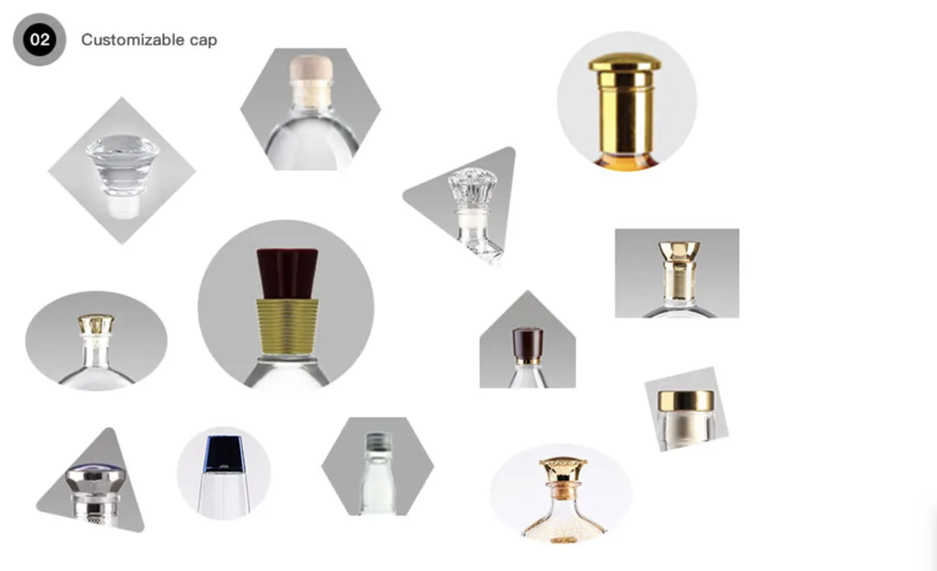Wine 250ml 400ml 700ml Clear Mini Wine Glass Bottle Brandy Liquor Bottles with Glass Cap