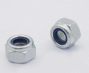 Quality DIN985 Heavy Hex Nuts High Strength Yellow Zinc Grade 4.8 Coarse Thread Nylock Nut wholesale