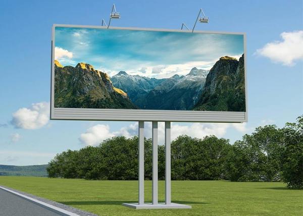 Single Column Outdoor LED Digital Billboard Magnesium Alloy Ultra High Heat