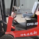 Customized Lifting Height 1.0 Ton Battery Operated Forklift Truck Self Loading