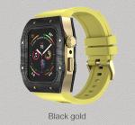 Silicone Rubber Strap Apple Carbon Fiber Watch Case Heat Resistant