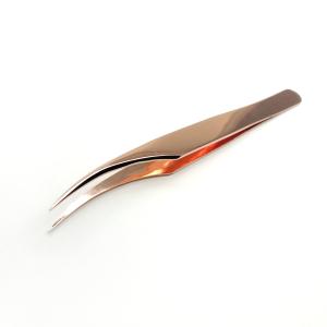 Quality Gold Color Eyelash Extension Tweezers Anti Magnetic With Private Label wholesale