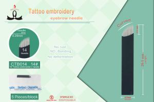 Quality Permanent Cosmetic Eyebrow Microblading Needles , Curved Mag Tattoo Needles wholesale
