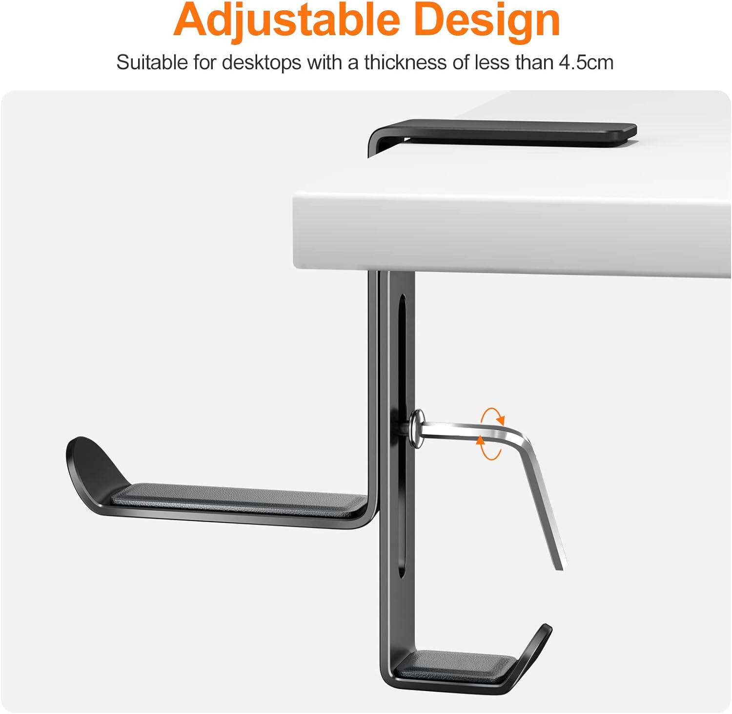 Powder Coated Multifunctional Headphone Stand with Custom Logo and Adjustable Stand