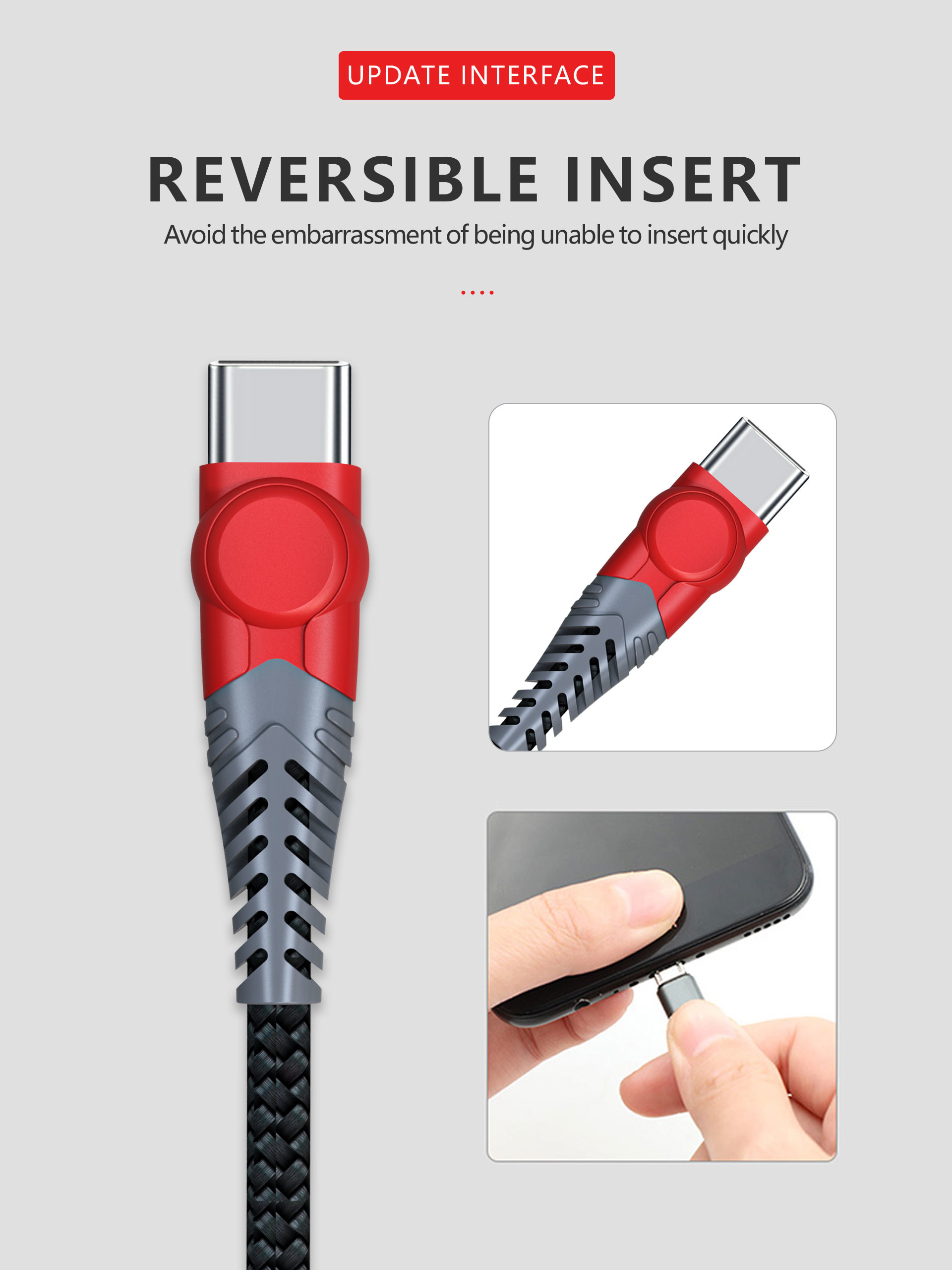 3A PD 60W Kevlar 3.0 USB Type C Charging Cable Super Strong For Office