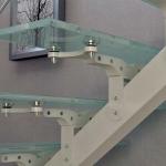 1000mm Width Straight Flight Staircase Stainless Steel Tread For Apartment