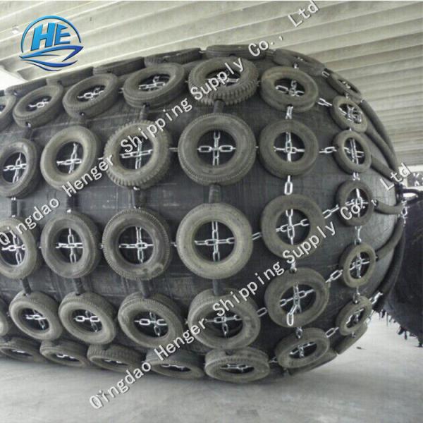 4.5*9m ISO BV Certificated Floating Pneumatic Marine Fender With Black Tyre