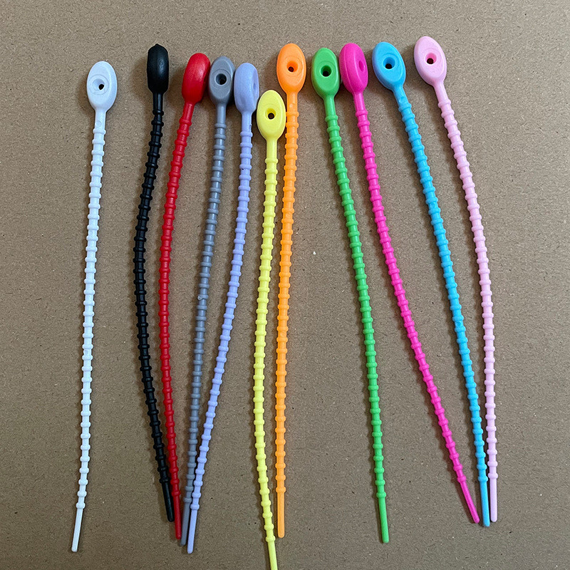 Reusable Silicone Cable Twist Ties Bread Tie Bag Sealing Clip Silicone Management Ties Cord Organizer For Car Home Offic