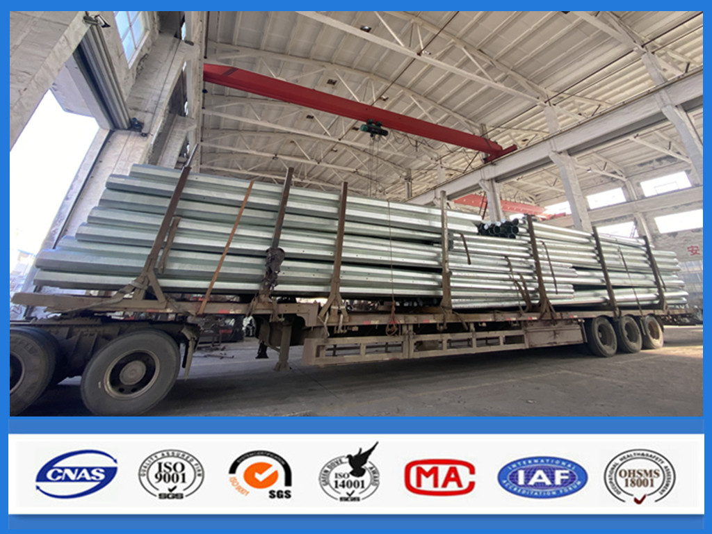 Electric Galvanized Steel Pole 35FT 3.0mm Thick Length 10670mm