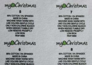 Quality Nontoxic Printable Heat Transfer Garment Labels Washable Oem Designs wholesale