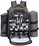 Hap Tim Picnic Backpack Cooler for 4 Person with Insulated Leakproof Cooler Bag,