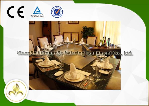 Professional Commercial Gas Teppanyaki Plate , Eleven Seat Flat Top Gas Grill