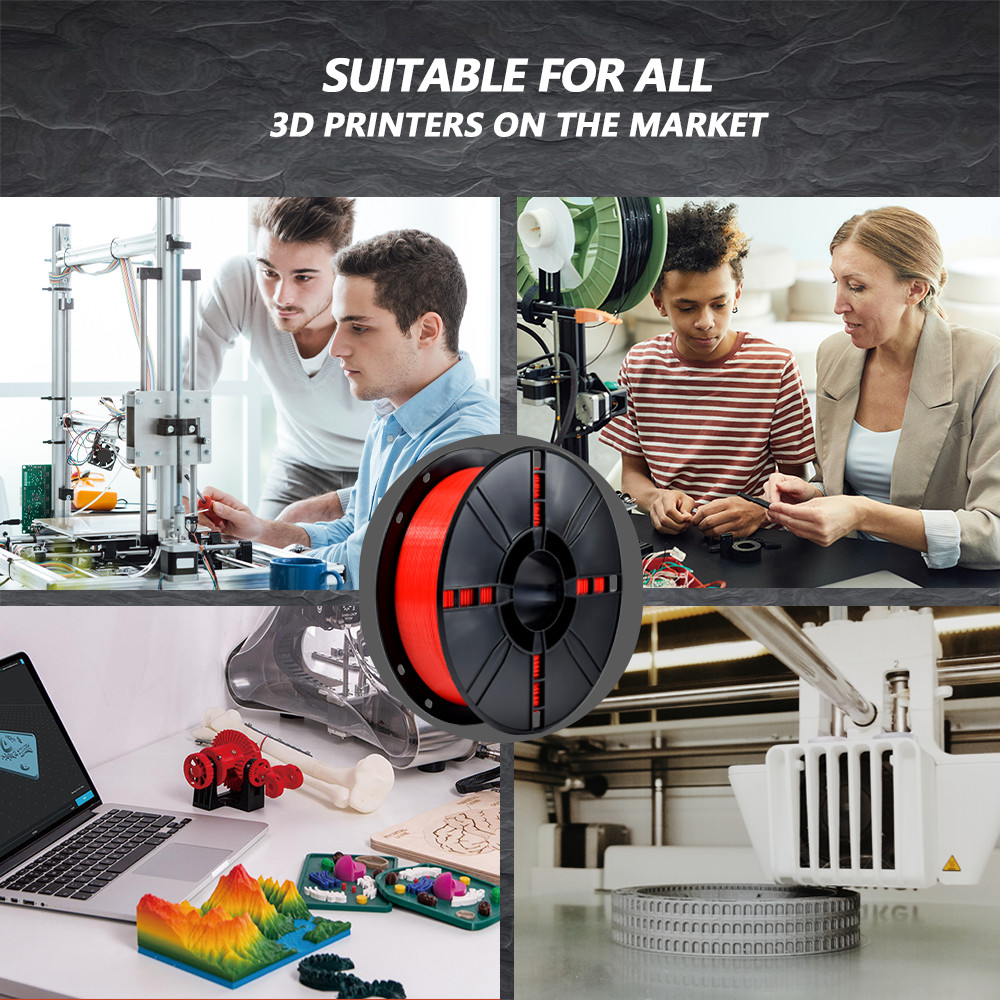 3D Printer 1.75mm Red PLA+ Filament Strong Toughness for Customization Request 3d Printing Filament