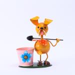 Handcrafted Metal Dogs Garden Ornaments With ODM/OEM Service