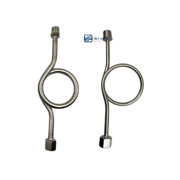 SS304 316 316L Round Ring 6000 PSI 1/2 NPT BSPT Swivel Pressure Gauge Snubber