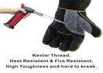 Extreme High Temperature Heat Resistant Gloves Cow Leather Material