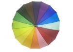 16 Ribs Rainbow Color Promotional Golf Umbrellas Stronger Metal Frame