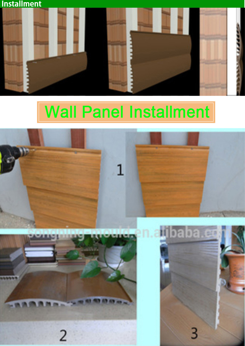 Curved Wood Plastic Composite WPC Cladding for 180mm*26mm Exterior 3D Plastic Wall
