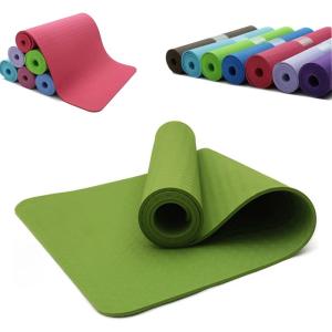 Quality Single Color TPE Yoga Mats, Environmentally friendly mat, Soft Anti Slip Sports Fitness, Exercise, Pilates Natural Mats wholesale