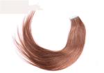 Custom Brown Durable Straight Tape In Human Hair Extensions Virgin Hair